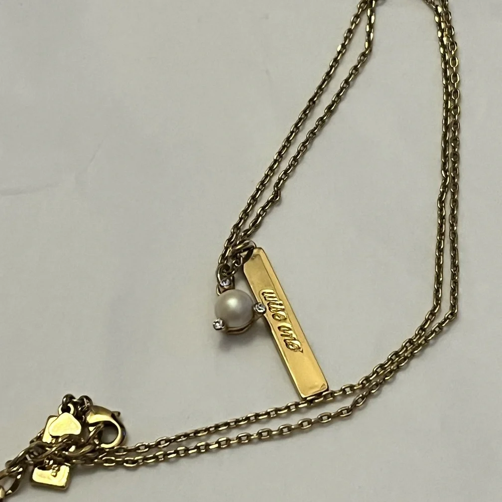 Kate Spade New York Gold-Tone Born To Be Wise One Cream Pendant Necklace